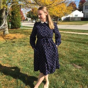 Vintage 60s/70s Ma Mère shirtdress with Peter Pan